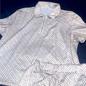 Casual sets 1st set White/Gold 2nd set Black/Gray 3rd set Blue/Navy Blue Size XL